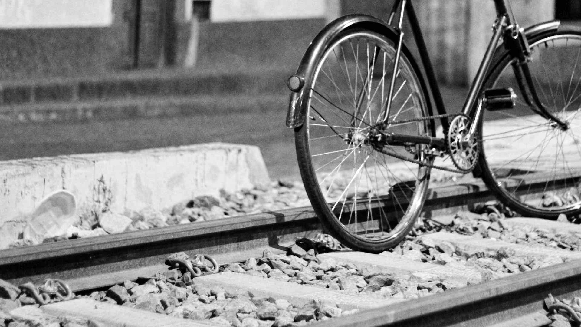 Bicycle on railway