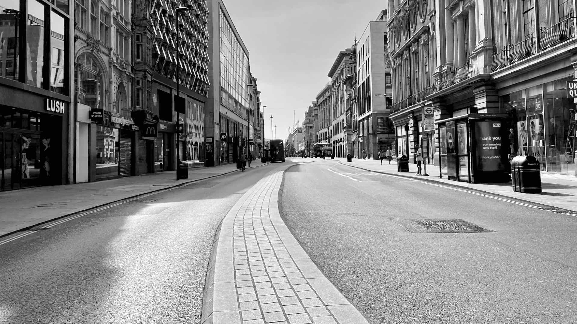 Oxford Street deserted Oxford Street deserted